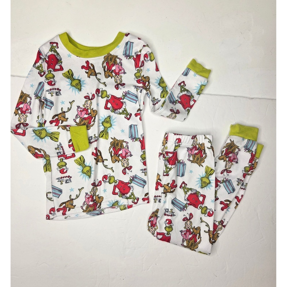 The Grinch Dr Seuss Toddler 4T Pajama Set Christmas Holiday Sleepwear K283061GE